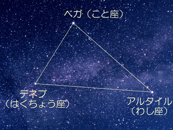 夏に見える「夏の大三角」の写真