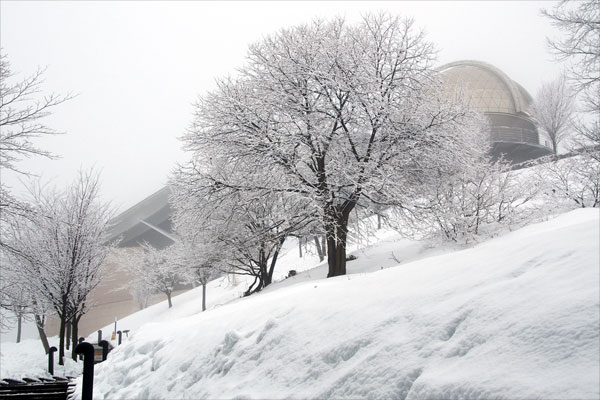snow and dome
