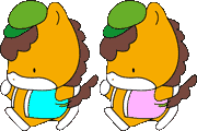 歩くぐんまちゃんのイラスト