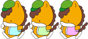 歩くぐんまちゃんのイラスト
