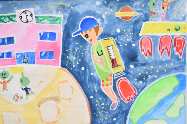 第8回 宇宙 私の夢 児童絵画展 入賞作品 17年 ぐんま天文台