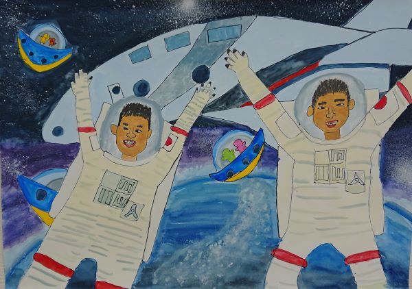 友達と宇宙旅行