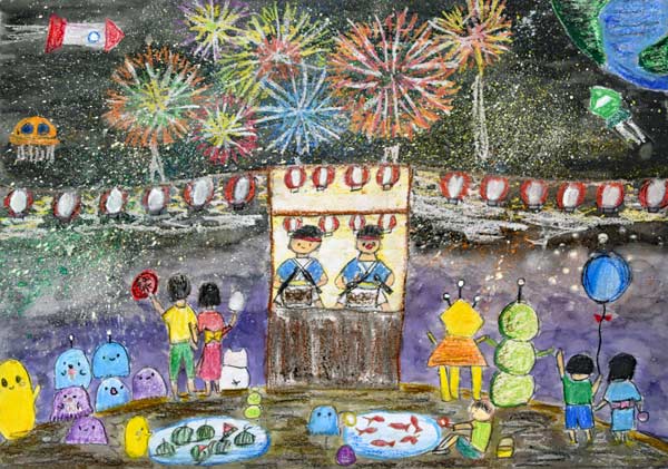 宇宙で日本の夏祭り！！