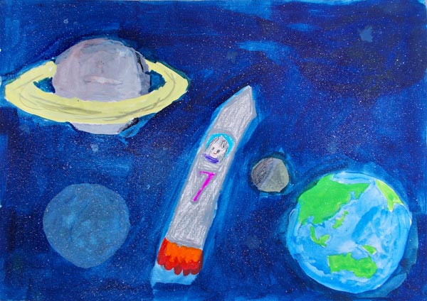 宇宙を旅行しているわたし