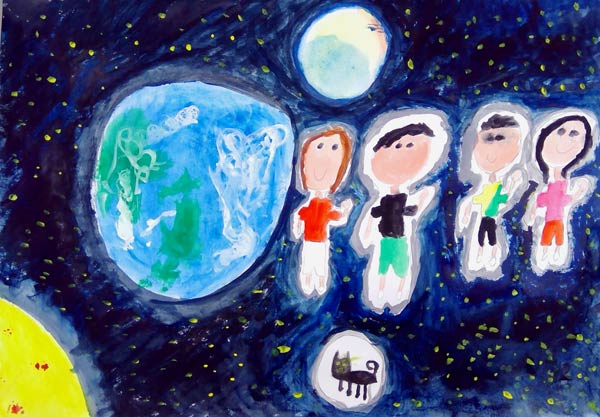 家ぞくで宇宙旅行に行ってみたいな