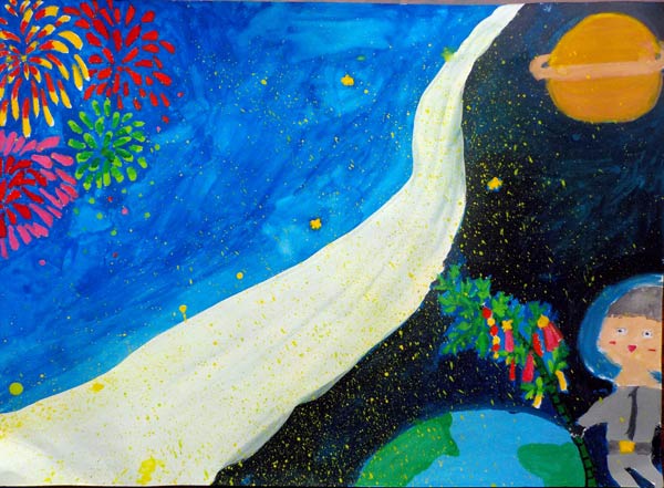 天の川と夏の大三角