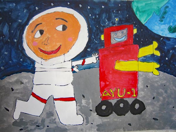 うちゅうで おにごっこ