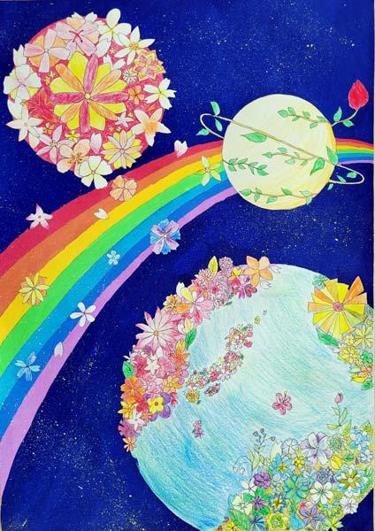 花があふれる宇宙