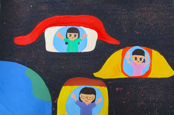 好きな食べ物に乗って宇宙旅行