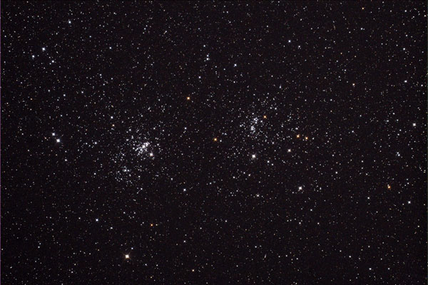 ペルセウス座の二重星団ｈ‐χの写真