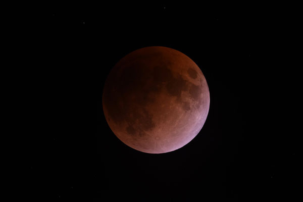 2018年1月31日 皆既月食の始まり ぐんま天文台