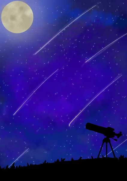 夜空を照らす月