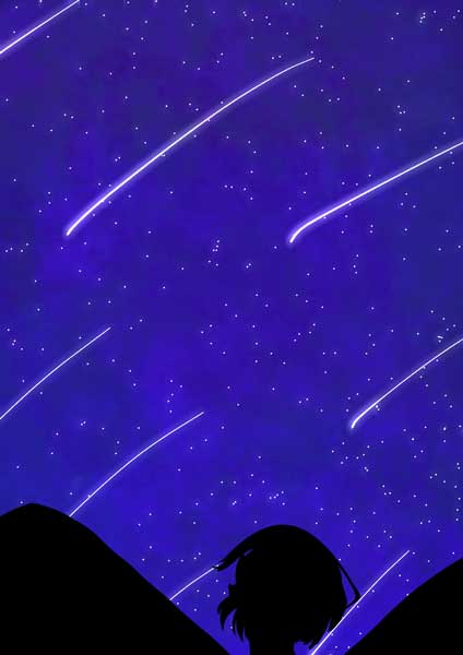 夜空を照らす月