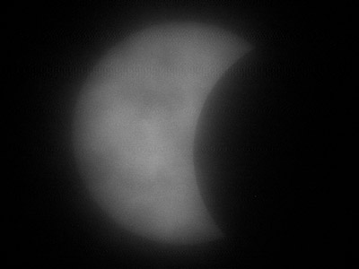 太陽望遠鏡による映像(10時32分) 白色全体像