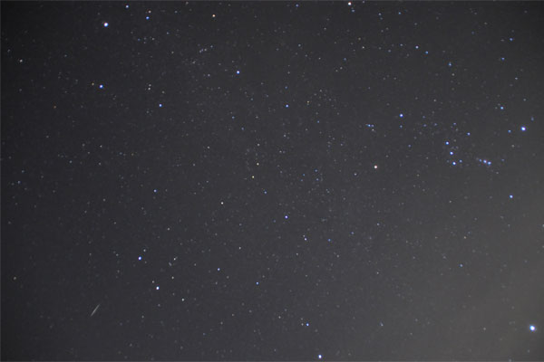 ふたご座流星群の流星 2