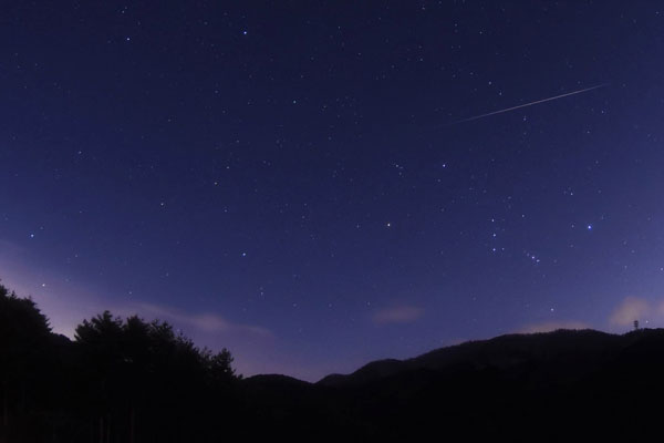 ふたご座流星群の流星