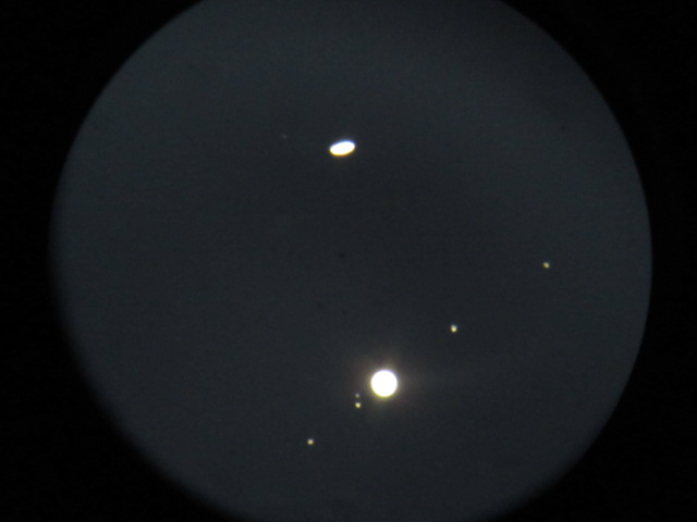 木星と土星の超大接近を150センチ望遠鏡で見た写真